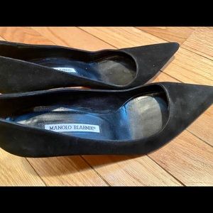 Manolo Blahnik Classic Black Suede heels